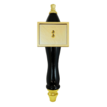 Picture of Tap Handle, Wood, Pub-Style with Shield Black / Gold / Seasonal