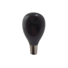 Picture of Tap Handle, Wood, Belgian Short Tower Black / Silver