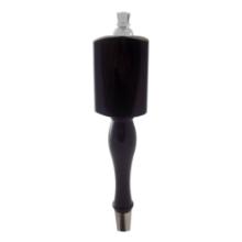 Picture of Tap Handle, Wood, MS on LBT Spindle, Black Finish Silver